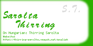 sarolta thirring business card